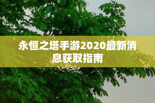 永恒之塔手游2020最新消息获取指南图片