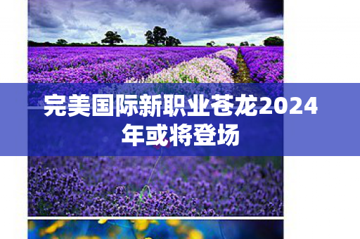 完美国际新职业苍龙2024年或将登场图片
