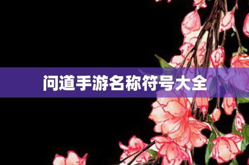 问道手游名称符号大全图片