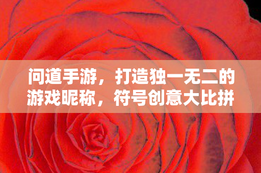 打造独一无二的游戏昵称图片