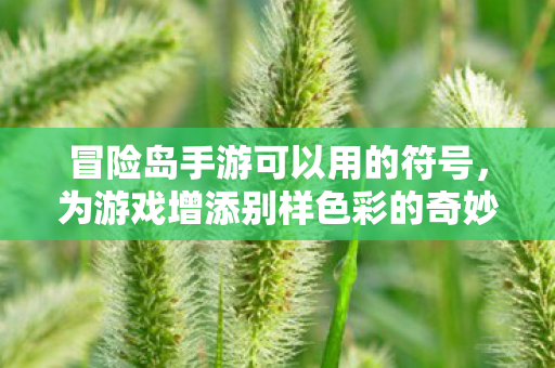 冒险岛手游可以用的符号,为游戏增添别样色彩的奇妙元素 冒险岛手游可以用的符号,为游戏增添别样色彩的奇妙元素