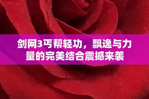 飘逸与力量的完美结合震撼来袭图片