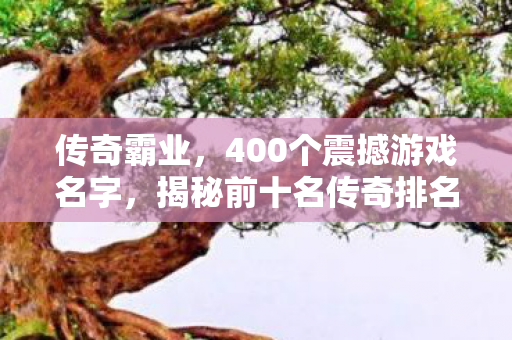 400个震撼游戏名字图片