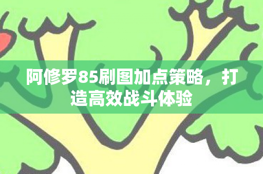 阿修罗85刷图加点策略图片