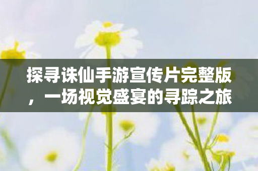 探寻诛仙手游宣传片完整版图片