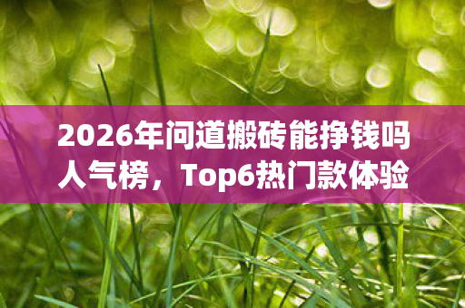 2026年问道搬砖能挣钱吗人气榜图片