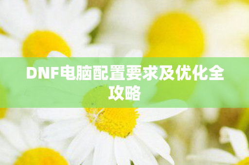 DNF电脑配置要求及优化全攻略图片