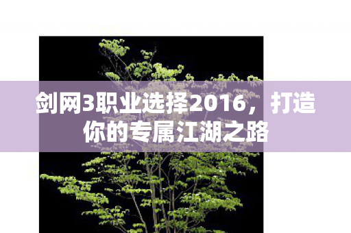 剑网3职业选择2016图片
