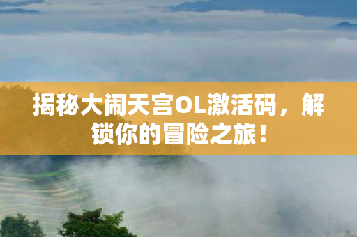 揭秘大闹天宫OL激活码图片