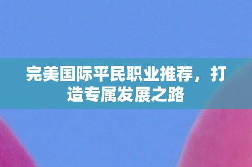 完美国际平民职业推荐图片