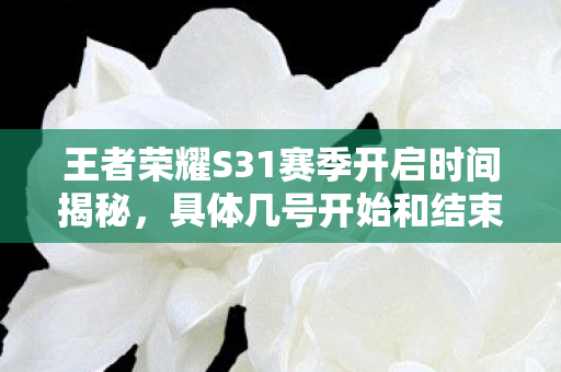 王者荣耀S31赛季开启时间揭秘图片
