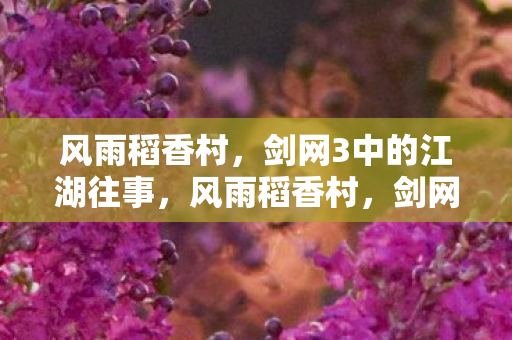 风雨稻香村,剑网3中的江湖往事,风雨稻香村,剑网3江湖往事 风雨稻香村,剑网3中的江湖往事,风雨稻香村,剑网3江湖往事