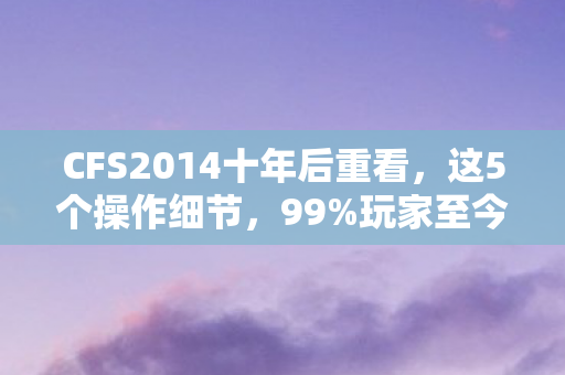 CFS2014十年后重看图片