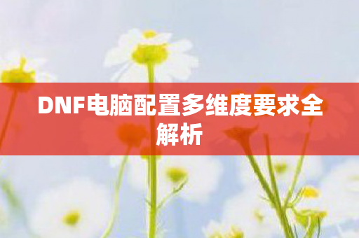DNF电脑配置多维度要求全解析图片