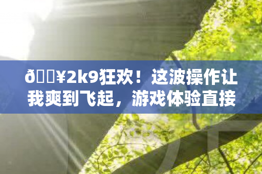 这波操作让我爽到飞起图片