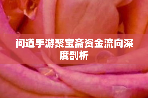 问道手游聚宝斋资金流向深度剖析图片