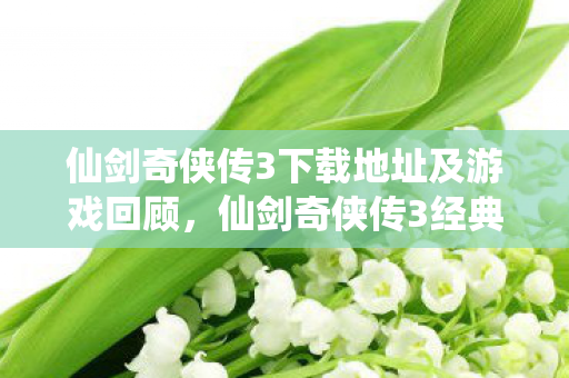 仙剑奇侠传3下载地址及游戏回顾,仙剑奇侠传3经典再现,下载地址与游戏回顾 仙剑奇侠传3下载地址及游戏回顾,仙剑奇侠传3经典再现,下载地址与游戏回顾