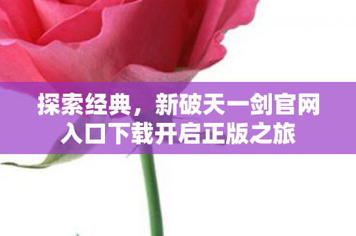 新破天一剑官网入口下载开启正版之旅图片