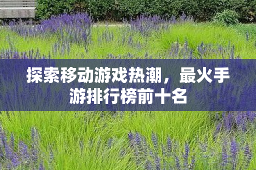 最火手游排行榜前十名图片