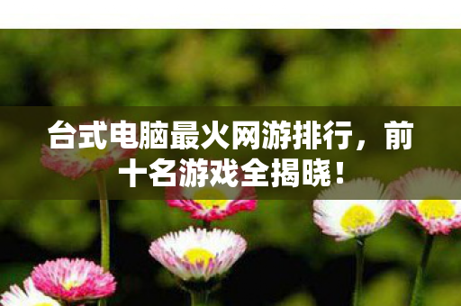 台式电脑最火网游排行图片