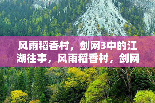 剑网3中的江湖往事图片