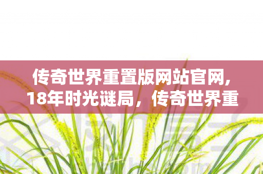 传奇世界重置版官网背后的血色代码与未亡人泪图片