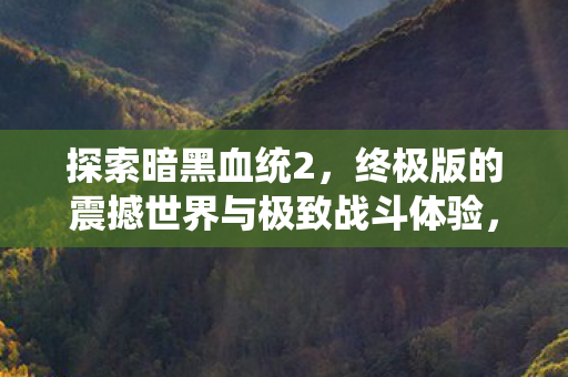 终极版的震撼世界与极致战斗体验图片