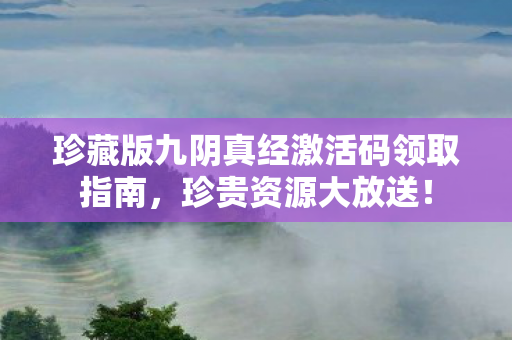 珍藏版九阴真经激活码领取指南图片