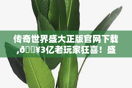 传奇世界盛大正版官网下载图片