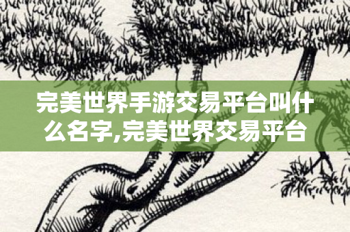 完美世界手游交易平台叫什么名字图片