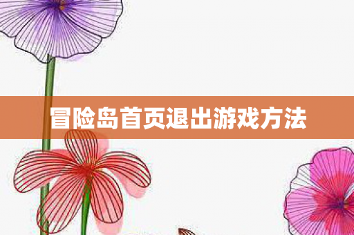 冒险岛首页退出游戏方法图片