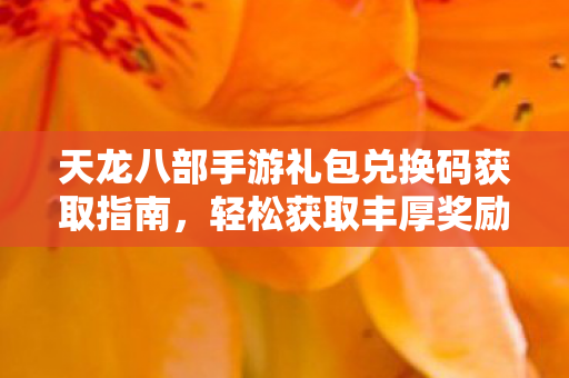 天龙八部手游礼包兑换码获取指南图片