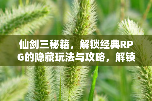 仙剑三秘籍,解锁经典RPG的隐藏玩法与攻略,解锁仙剑三隐藏玩法与攻略,秘籍大揭秘 仙剑三秘籍,解锁经典RPG的隐藏玩法与攻略,解锁仙剑三隐藏玩法与攻略,秘籍大揭秘