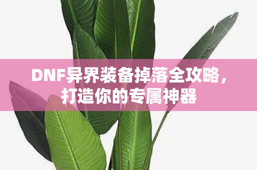 DNF异界装备掉落全攻略图片