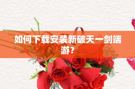 如何下载安装新破天一剑端游图片