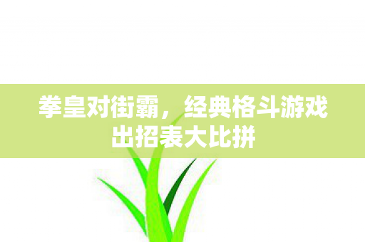 经典格斗游戏出招表大比拼图片
