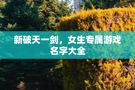 女生专属游戏名字大全图片