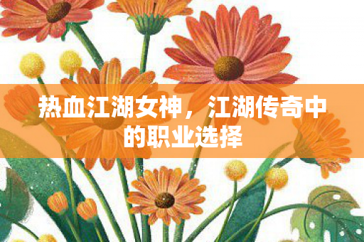 江湖传奇中的职业选择图片