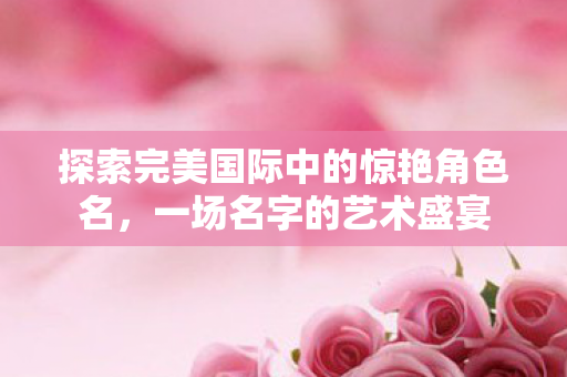 探索完美国际中的惊艳角色名图片