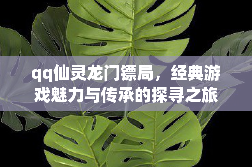 经典游戏魅力与传承的探寻之旅图片