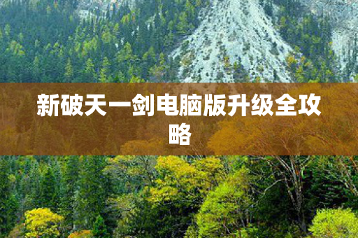 新破天一剑电脑版升级全攻略图片