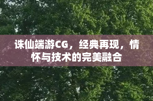 情怀与技术的完美融合图片