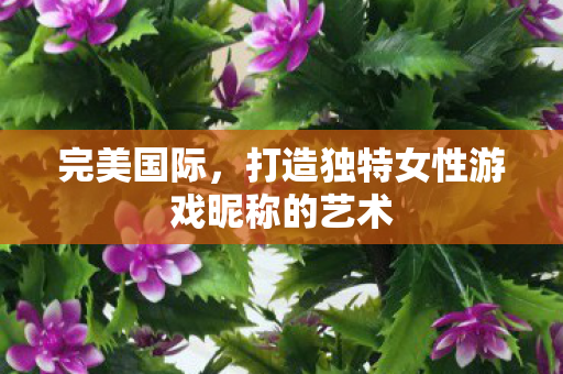 打造独特女性游戏昵称的艺术图片