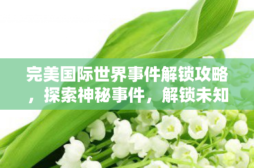 完美国际世界事件解锁攻略图片