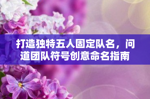 问道团队符号创意命名指南图片