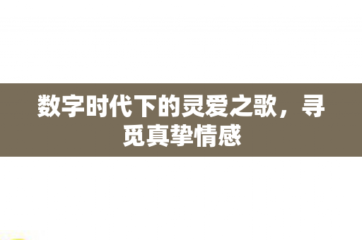 数字时代下的灵爱之歌图片
