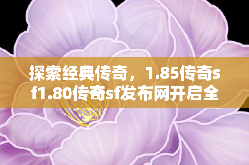 80传奇sf发布网开启全新冒险之旅图片