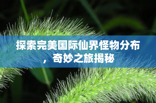 探索完美国际仙界怪物分布图片