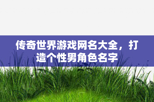 传奇世界游戏网名大全图片