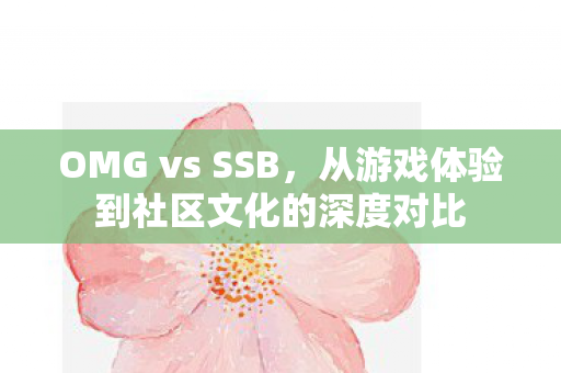 从游戏体验到社区文化的深度对比图片